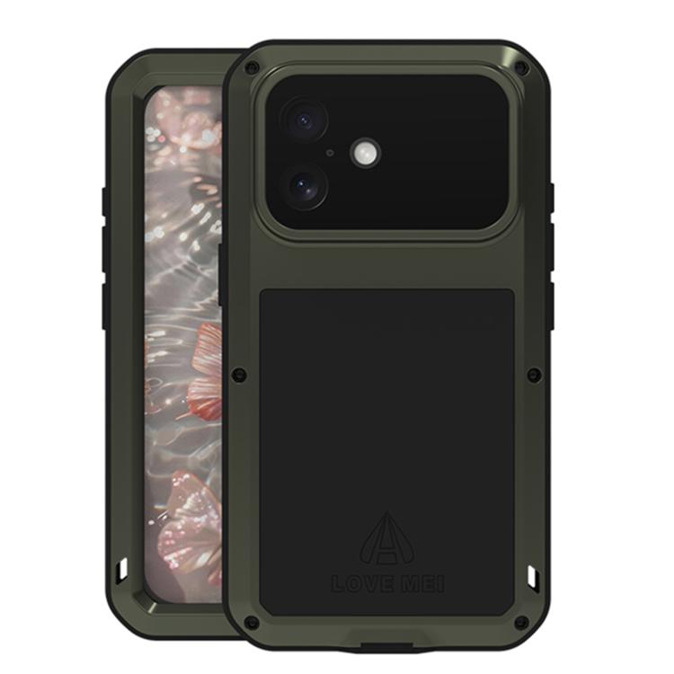 LOVE MEI 金屬防震生活防水防塵手機殼，適用於 iPhone 17 Pro Max、iPhone 17 Pro、iPhone 17、iPhone 16 Pro Max、iPhone 16 Pro、iPhone 16、iPhone 15 Pro Max、iPhone 15 Pro