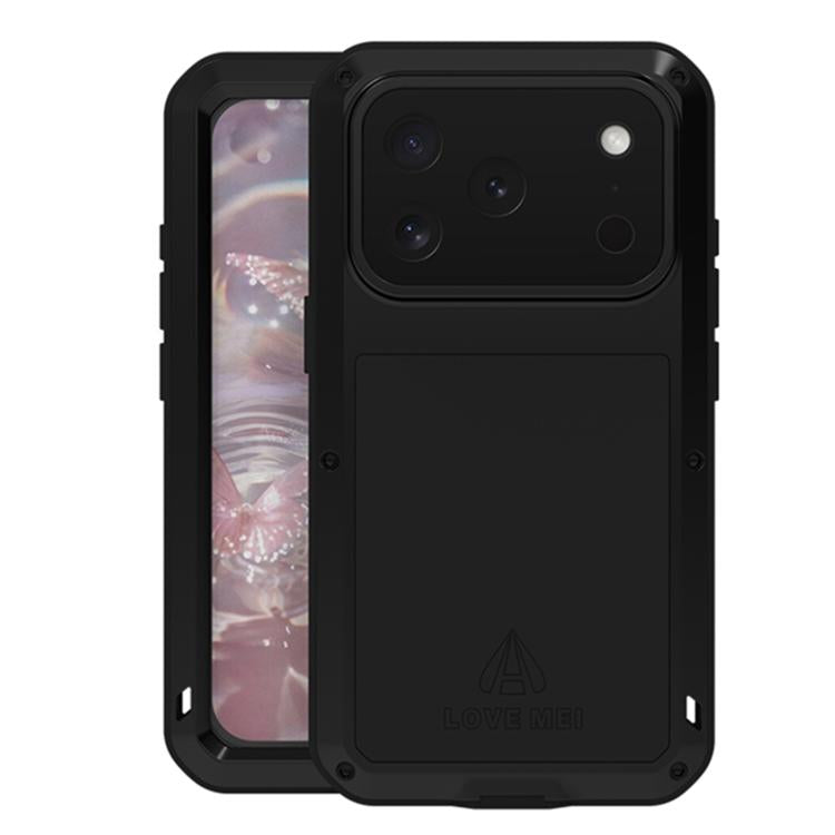 LOVE MEI 金屬防震生活防水防塵手機殼，適用於 iPhone 17 Pro Max、iPhone 17 Pro、iPhone 17、iPhone 16 Pro Max、iPhone 16 Pro、iPhone 16、iPhone 15 Pro Max、iPhone 15 Pro