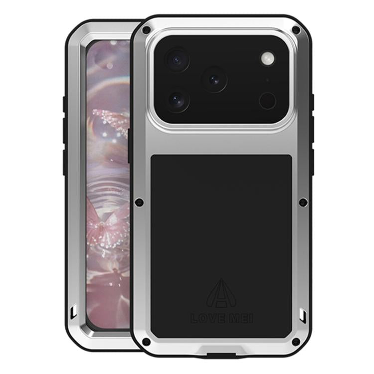 LOVE MEI 金屬防震生活防水防塵手機殼，適用於 iPhone 17 Pro Max、iPhone 17 Pro、iPhone 17、iPhone 16 Pro Max、iPhone 16 Pro、iPhone 16、iPhone 15 Pro Max、iPhone 15 Pro