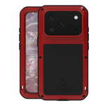 LOVE MEI 金屬防震生活防水防塵手機殼，適用於 iPhone 17 Pro Max、iPhone 17 Pro、iPhone 17、iPhone 16 Pro Max、iPhone 16 Pro、iPhone 16、iPhone 15 Pro Max、iPhone 15 Pro