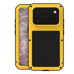 LOVE MEI 金屬防震生活防水防塵手機殼，適用於 iPhone 17 Pro Max、iPhone 17 Pro、iPhone 17、iPhone 16 Pro Max、iPhone 16 Pro、iPhone 16、iPhone 15 Pro Max、iPhone 15 Pro
