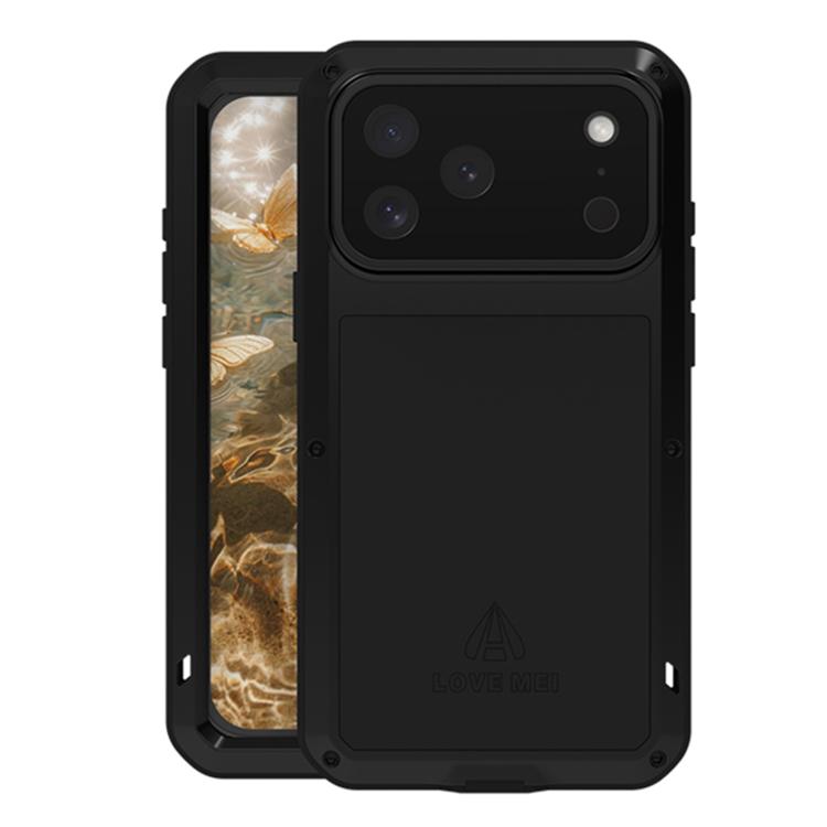 LOVE MEI 金屬防震生活防水防塵手機殼，適用於 iPhone 17 Pro Max、iPhone 17 Pro、iPhone 17、iPhone 16 Pro Max、iPhone 16 Pro、iPhone 16、iPhone 15 Pro Max、iPhone 15 Pro