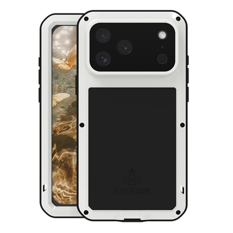 LOVE MEI 金屬防震生活防水防塵手機殼，適用於 iPhone 17 Pro Max、iPhone 17 Pro、iPhone 17、iPhone 16 Pro Max、iPhone 16 Pro、iPhone 16、iPhone 15 Pro Max、iPhone 15 Pro
