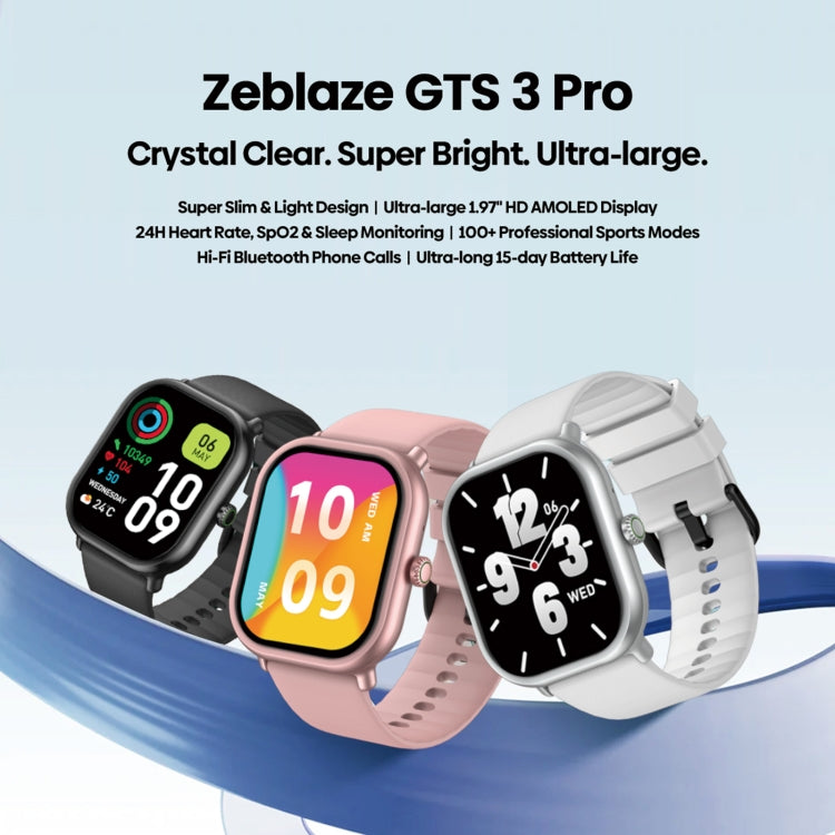 Zeblaze GS 3 Pro IP68 1.97inch HD Fitness Smart Watch