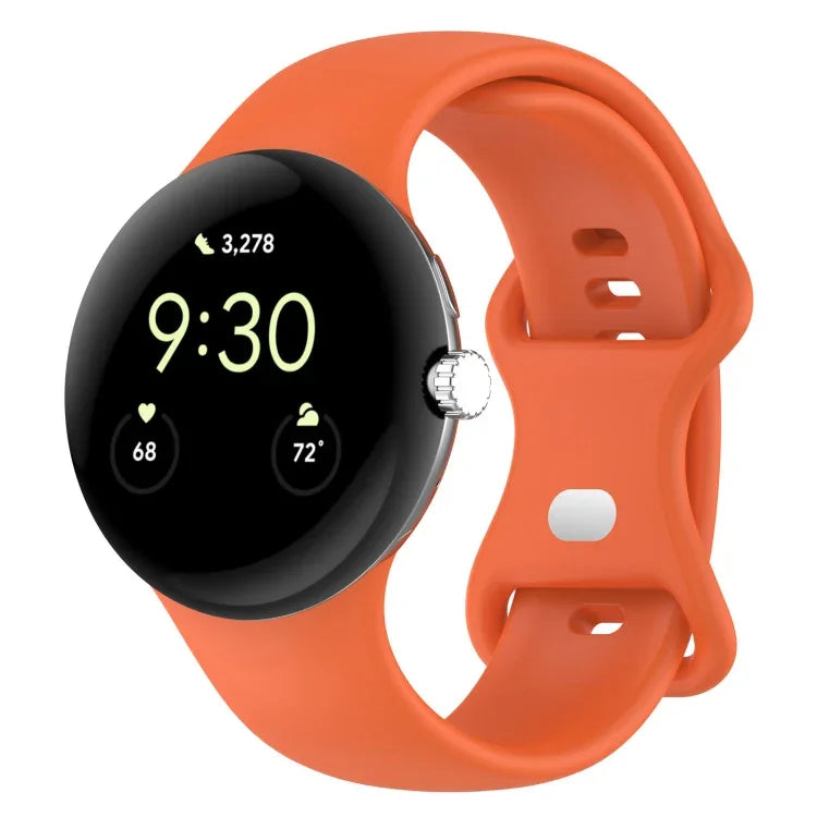 適用於 Google Pixel Watch 4 / 3 / 2 / 1 41mm 純色矽膠錶帶，S 尺寸，L 尺寸