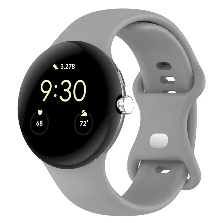適用於 Google Pixel Watch 4 / 3 / 2 / 1 41mm 純色矽膠錶帶，S 尺寸，L 尺寸