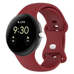 適用於 Google Pixel Watch 4 / 3 / 2 / 1 41mm 純色矽膠錶帶，S 尺寸，L 尺寸