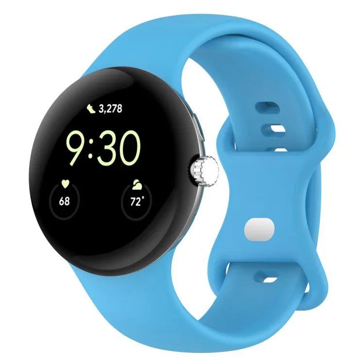 適用於 Google Pixel Watch 4 / 3 / 2 / 1 41mm 純色矽膠錶帶，S 尺寸，L 尺寸