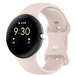 適用於 Google Pixel Watch 4 / 3 / 2 / 1 41mm 純色矽膠錶帶，S 尺寸，L 尺寸