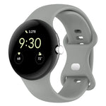 適用於 Google Pixel Watch 4 / 3 / 2 / 1 41mm 純色矽膠錶帶，S 尺寸，L 尺寸