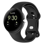 適用於 Google Pixel Watch 4 / 3 / 2 / 1 41mm 純色矽膠錶帶，S 尺寸，L 尺寸