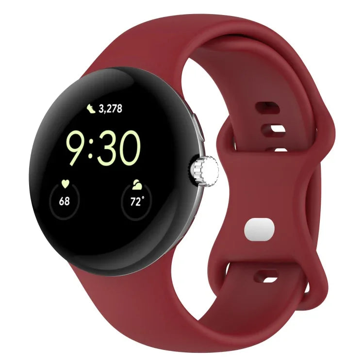 適用於 Google Pixel Watch 4 / 3 / 2 / 1 41mm 純色矽膠錶帶，S 尺寸，L 尺寸