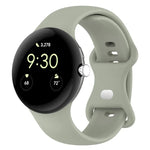 適用於 Google Pixel Watch 4 / 3 / 2 / 1 41mm 純色矽膠錶帶，S 尺寸，L 尺寸