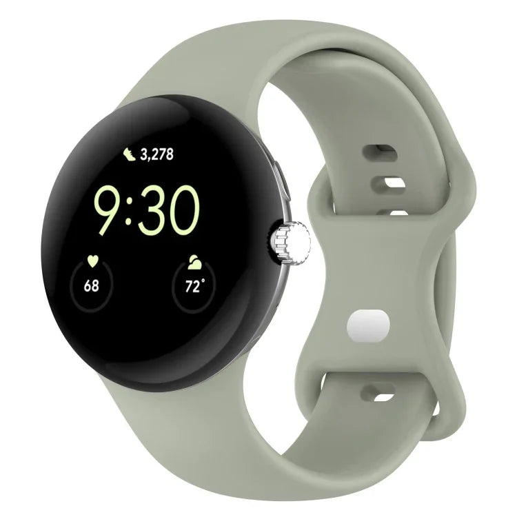 適用於 Google Pixel Watch 4 / 3 / 2 / 1 41mm 純色矽膠錶帶，S 尺寸，L 尺寸