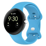 適用於 Google Pixel Watch 4 / 3 / 2 / 1 41mm 純色矽膠錶帶，S 尺寸，L 尺寸