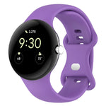 適用於 Google Pixel Watch 4 / 3 / 2 / 1 41mm 純色矽膠錶帶，S 尺寸，L 尺寸