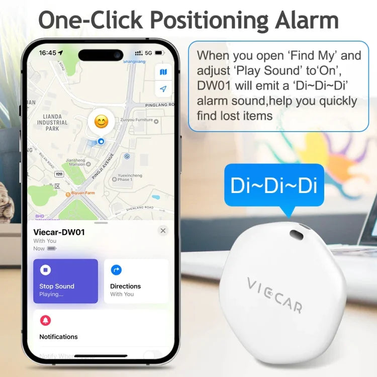 VIECAR DW01 車鑰匙防丟失檢測無線定位追蹤器, VIECAR DW01