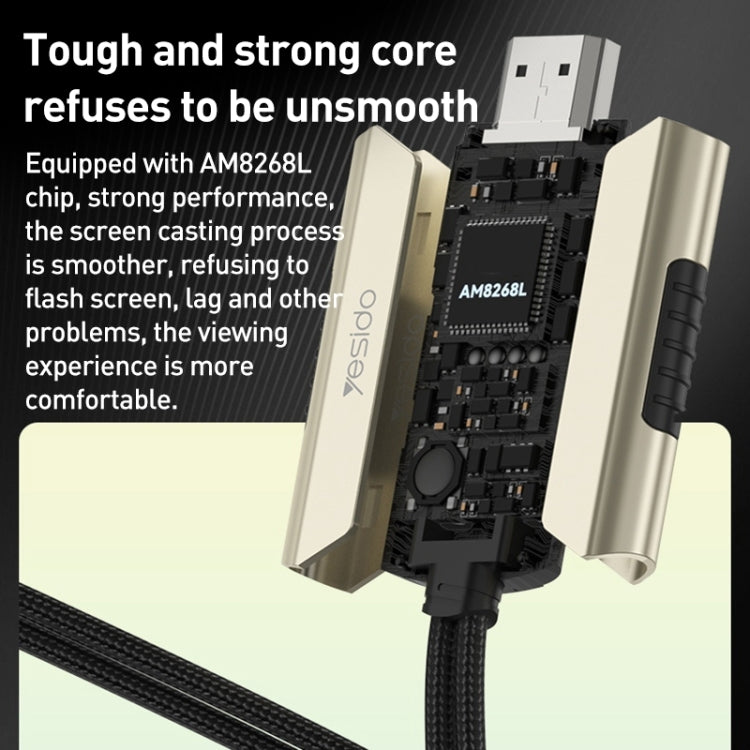 Yesido HM13 2米8針轉HDMI 1080P高清電視轉接線，HM13