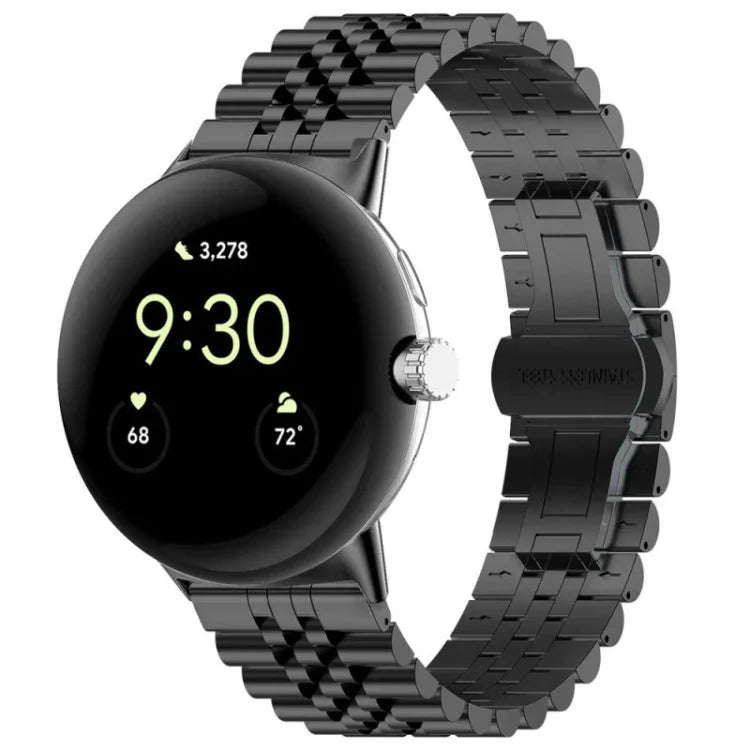 七珠不鏽鋼金屬錶帶，適用於 Google Pixel Watch 4 / 3 / 2 / 1 41mm