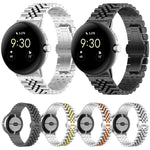 七珠不鏽鋼金屬錶帶，適用於 Google Pixel Watch 4 / 3 / 2 / 1 41mm