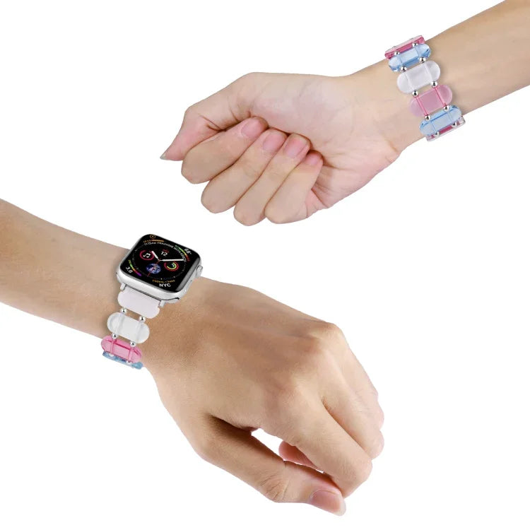 彈性樹脂錶帶，適用於Apple Watch Series 8 41毫米，適用於Apple Watch Series 8 45毫米，適用於Apple Watch SE 2022 40毫米，適用於Apple Watch SE 2022 44毫米，適用於Apple Watch Series 7 41毫米，適用於Apple Watch Series 7 45毫米