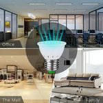 UVC Ozone Sterilizer Germicidal Disinfection Lamp, E27 110V 72 LEDs Lamp Cup Style