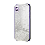 漸層亮片電鍍手機殼，適用於 iPhone 11 Pro Max、iPhone 11、iPhone 11 Pro、iPhone X / XS、iPhone XR、iPhone XS Max