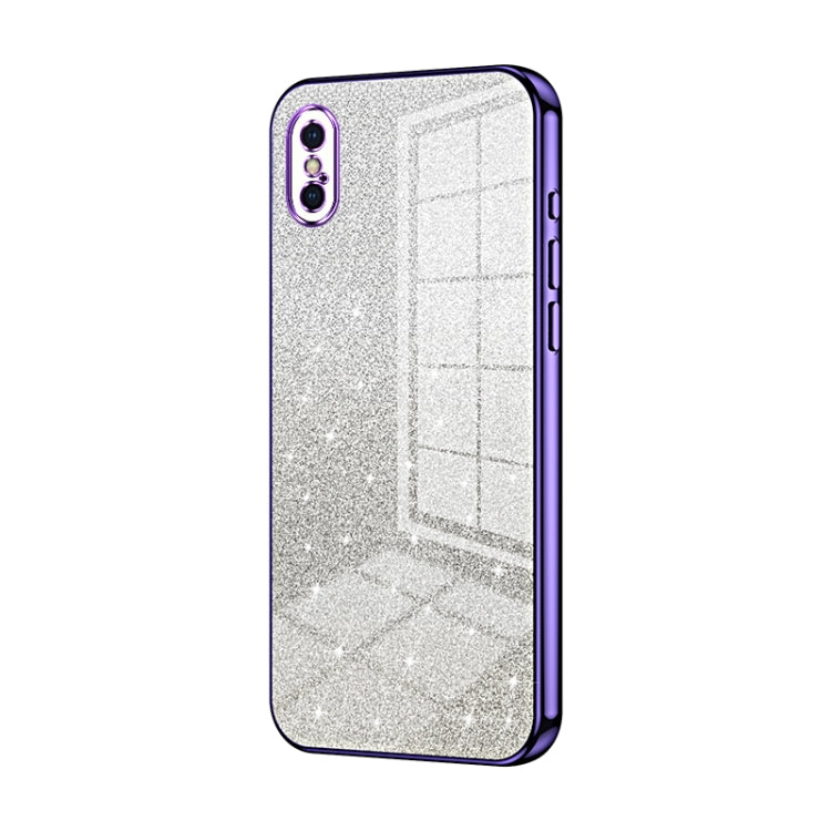 漸層亮片電鍍手機殼，適用於 iPhone 11 Pro Max、iPhone 11、iPhone 11 Pro、iPhone X / XS、iPhone XR、iPhone XS Max