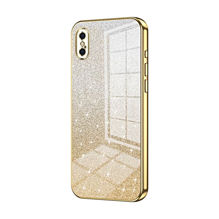 漸層亮片電鍍手機殼，適用於 iPhone 11 Pro Max、iPhone 11、iPhone 11 Pro、iPhone X / XS、iPhone XR、iPhone XS Max