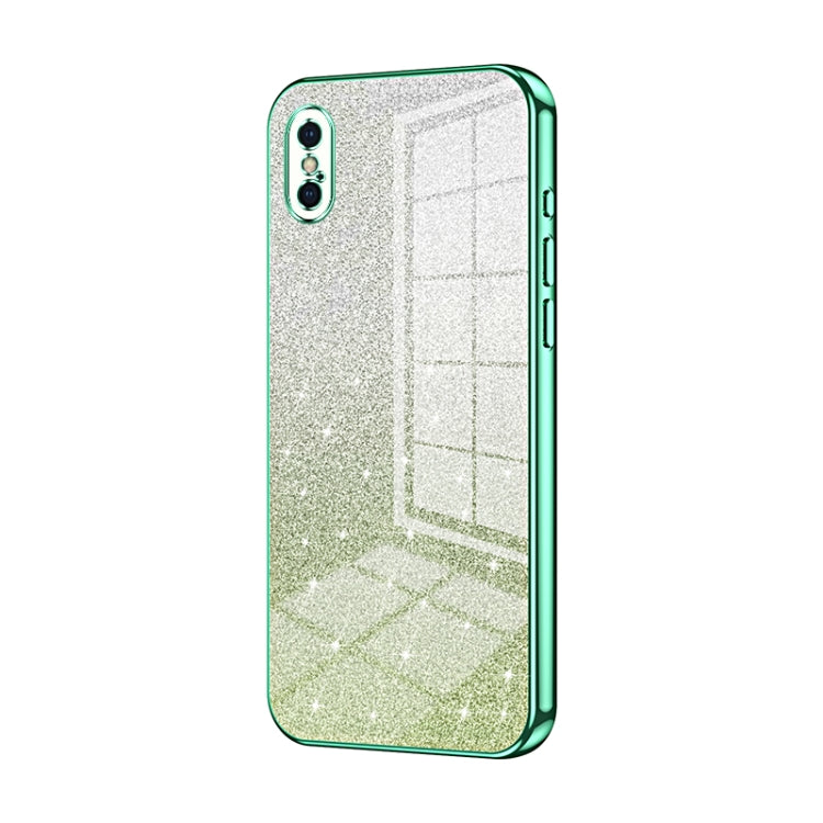 漸層亮片電鍍手機殼，適用於 iPhone 11 Pro Max、iPhone 11、iPhone 11 Pro、iPhone X / XS、iPhone XR、iPhone XS Max