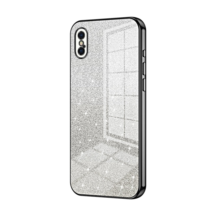漸層亮片電鍍手機殼，適用於 iPhone 11 Pro Max、iPhone 11、iPhone 11 Pro、iPhone X / XS、iPhone XR、iPhone XS Max