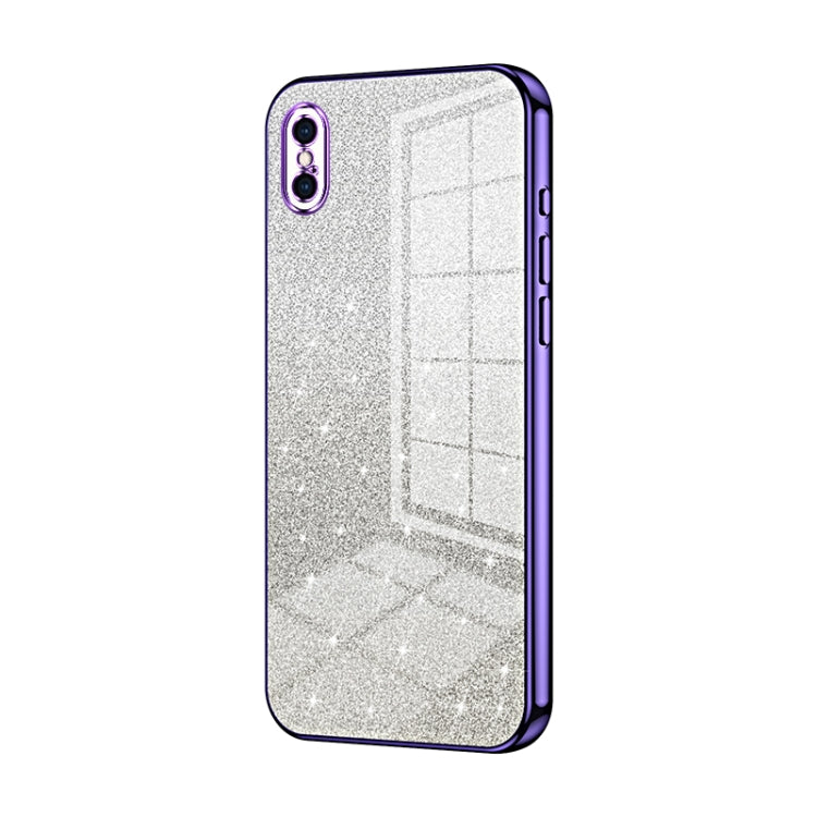 漸層亮片電鍍手機殼，適用於 iPhone 11 Pro Max、iPhone 11、iPhone 11 Pro、iPhone X / XS、iPhone XR、iPhone XS Max