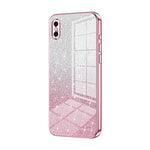 漸層亮片電鍍手機殼，適用於 iPhone 11 Pro Max、iPhone 11、iPhone 11 Pro、iPhone X / XS、iPhone XR、iPhone XS Max