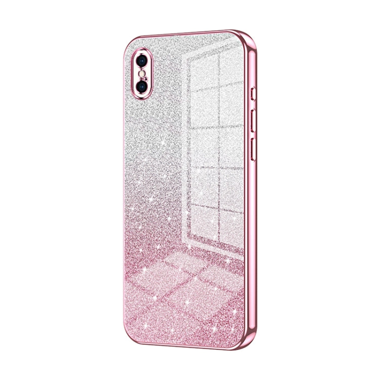 漸層亮片電鍍手機殼，適用於 iPhone 11 Pro Max、iPhone 11、iPhone 11 Pro、iPhone X / XS、iPhone XR、iPhone XS Max
