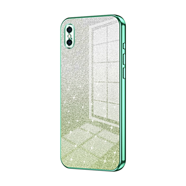 漸層亮片電鍍手機殼，適用於 iPhone 11 Pro Max、iPhone 11、iPhone 11 Pro、iPhone X / XS、iPhone XR、iPhone XS Max