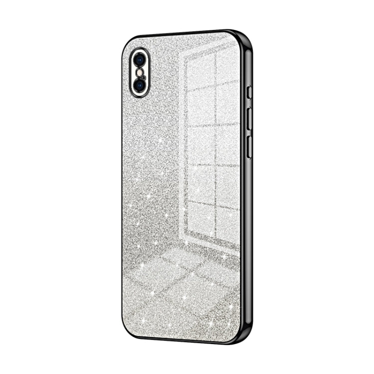 漸層亮片電鍍手機殼，適用於 iPhone 11 Pro Max、iPhone 11、iPhone 11 Pro、iPhone X / XS、iPhone XR、iPhone XS Max
