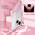 漸層閃粉電鍍手機殼，適用於 iPhone 17e / 16e，適用於 iPhone 17 Pro Max，適用於 iPhone 17 Pro，適用於 iPhone 17，適用於 iPhone Air，適用於 iPhone 16 Pro Max