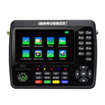 iBRAVEBOX V10 Finder Max+ 4.3吋顯示數位衛星信號儀 支援 DVB-S/S2/S2X AHD, 歐規插頭, 美規插頭, 英規插頭, 澳規插頭