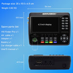 iBRAVEBOX V10 Finder Pro 4.3吋顯示數位衛星信號儀 支援 DVB-S/S2/S2X/T/T2/C, 歐規插頭, 美規插頭, 英規插頭, 澳規插頭