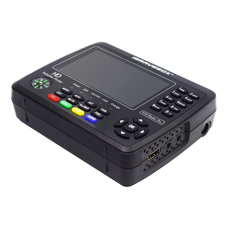 iBRAVEBOX V10 Finder Pro 4.3吋顯示數位衛星信號儀 支援 DVB-S/S2/S2X/T/T2/C, 歐規插頭, 美規插頭, 英規插頭, 澳規插頭