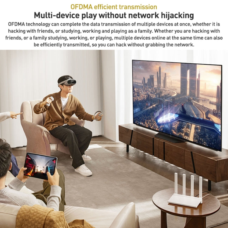 原廠小米 AX3000T 2.4GHz/5GHz 雙頻 1.3GHz CPU 路由器 支援 NFC 連接，美規插頭，AX3000T