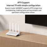 原廠小米 AX3000T 2.4GHz/5GHz 雙頻 1.3GHz CPU 路由器 支援 NFC 連接，美規插頭，AX3000T