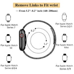 纖細七珠彈弓扣金屬錶帶，適用 Apple Watch SE 2023 44mm，Apple Watch SE 2023 40mm，Apple Watch Ultra 2 49mm，Apple Watch Series 9 45mm，Apple Watch Series 9 41mm，Apple Watch Ultra 49mm