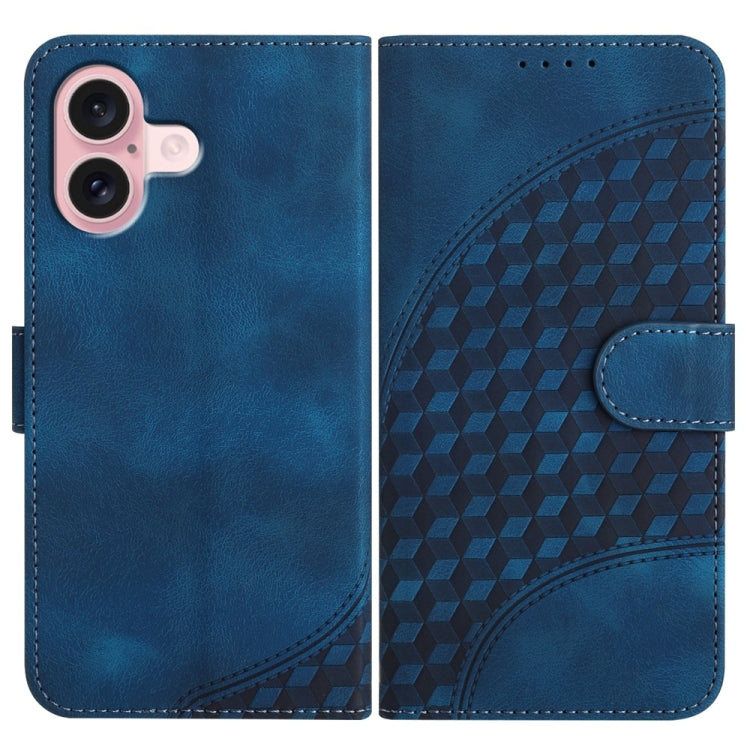 YX0060 Elephant Head Embossed Phone Leather Case with Lanyard, For iPhone 16 Pro, For iPhone 16 Plus, For iPhone 16, For iPhone 15 Pro Max, For iPhone 15 Pro, For iPhone 15 Plus