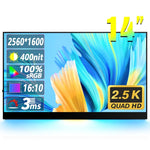 14 吋 HDR 2560x1600P IPS 螢幕便攜顯示器，14 吋 2.5K