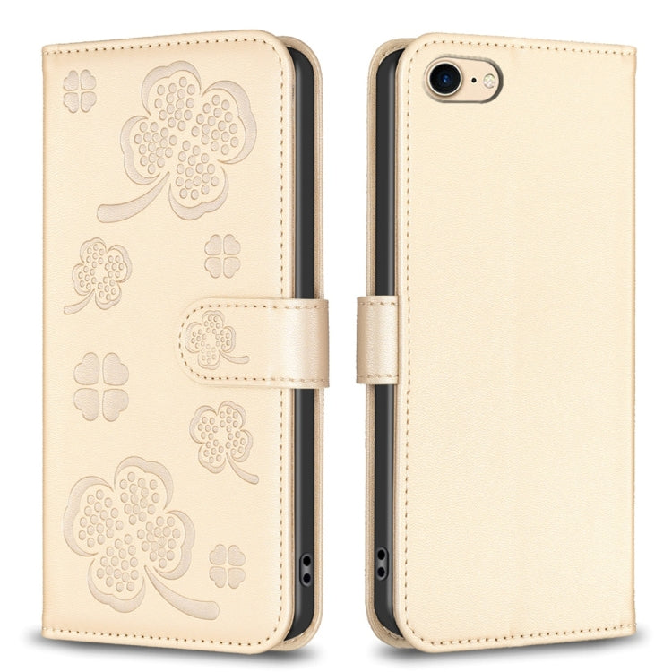 四葉草壓紋皮革手機殼，適用於 iPhone 7 / 8 / SE 2022，適用於 iPhone 13 Pro Max，適用於 iPhone 13 Pro，適用於 iPhone 13，適用於 iPhone 12 / 12 Pro，適用於 iPhone 12 Pro Max，適用於 iPhone 11 Pro Max，適用於 iPhone 11