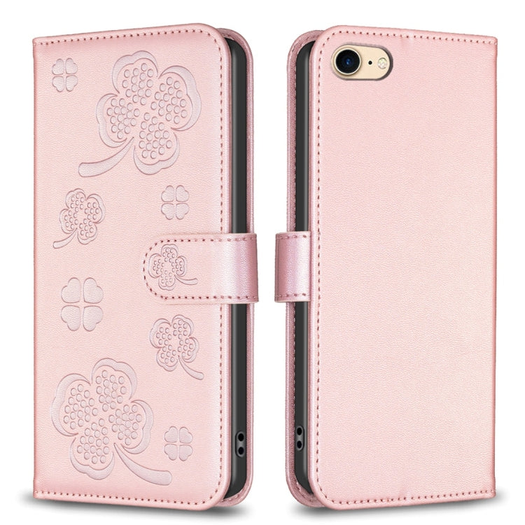 四葉草壓紋皮革手機殼，適用於 iPhone 7 / 8 / SE 2022，適用於 iPhone 13 Pro Max，適用於 iPhone 13 Pro，適用於 iPhone 13，適用於 iPhone 12 / 12 Pro，適用於 iPhone 12 Pro Max，適用於 iPhone 11 Pro Max，適用於 iPhone 11