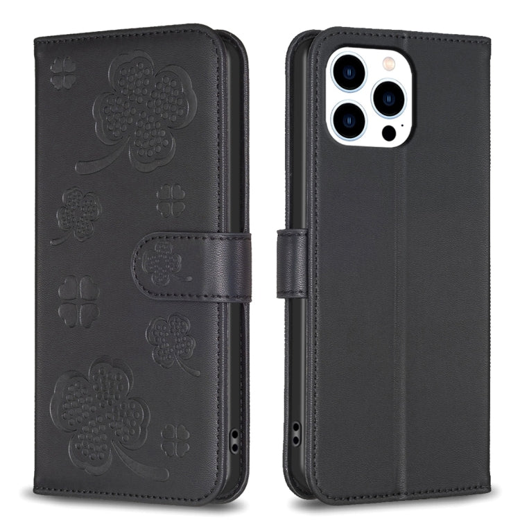 四葉草壓紋皮革手機殼，適用於 iPhone 7 / 8 / SE 2022，適用於 iPhone 13 Pro Max，適用於 iPhone 13 Pro，適用於 iPhone 13，適用於 iPhone 12 / 12 Pro，適用於 iPhone 12 Pro Max，適用於 iPhone 11 Pro Max，適用於 iPhone 11
