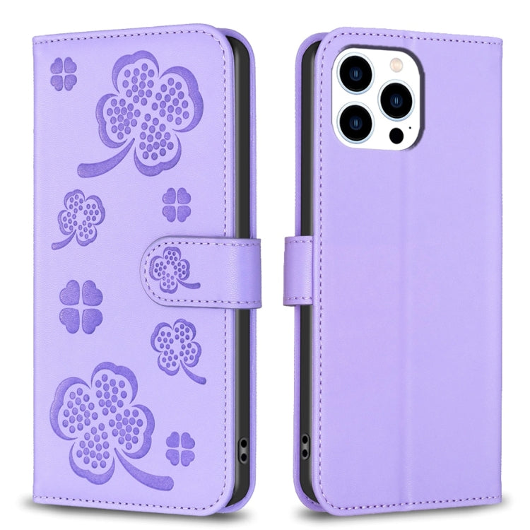 四葉草壓紋皮革手機殼，適用於 iPhone 7 / 8 / SE 2022，適用於 iPhone 13 Pro Max，適用於 iPhone 13 Pro，適用於 iPhone 13，適用於 iPhone 12 / 12 Pro，適用於 iPhone 12 Pro Max，適用於 iPhone 11 Pro Max，適用於 iPhone 11