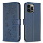 四葉草壓紋皮革手機殼，適用於 iPhone 7 / 8 / SE 2022，適用於 iPhone 13 Pro Max，適用於 iPhone 13 Pro，適用於 iPhone 13，適用於 iPhone 12 / 12 Pro，適用於 iPhone 12 Pro Max，適用於 iPhone 11 Pro Max，適用於 iPhone 11
